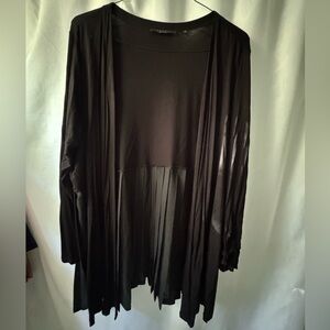 Cyrus Elegant Black Lightweight Sheer Cardigan